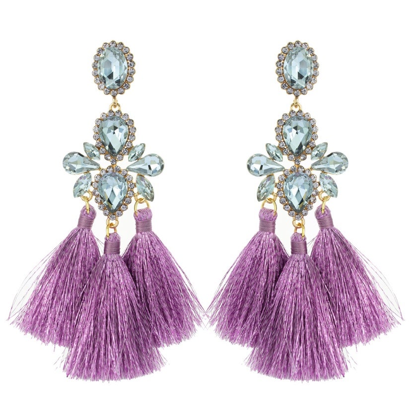 Lux Opal Tassel Earrings