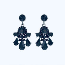 Load image into Gallery viewer, Metal Stone Tear Drop Earrings
