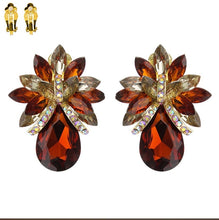 Load image into Gallery viewer, Floral Tear Drop Gemstone Earrings
