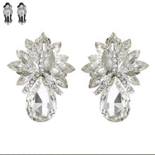 Load image into Gallery viewer, Floral Tear Drop Gemstone Earrings
