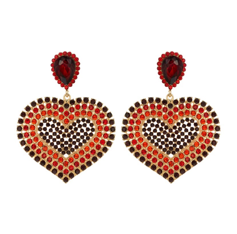 Crystal Heart Earrings