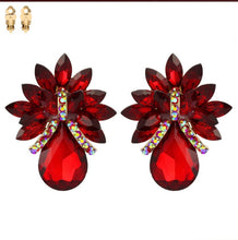Load image into Gallery viewer, Floral Tear Drop Gemstone Earrings
