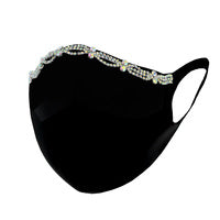 Load image into Gallery viewer, Black Shimmy Face Mask
