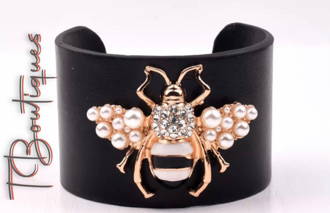 Black Bee Cuff Bracelet