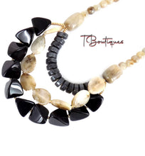 Load image into Gallery viewer, 3 Strand Large Stone Necklace
