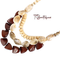 Load image into Gallery viewer, 3 Strand Large Stone Necklace
