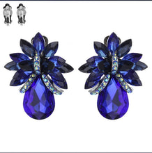 Load image into Gallery viewer, Floral Tear Drop Gemstone Earrings
