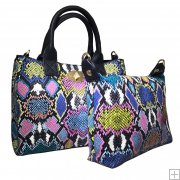 Load image into Gallery viewer, Domonique Snakeskin Tote Bag
