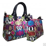 Load image into Gallery viewer, Domonique Snakeskin Tote Bag
