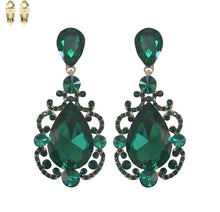 Load image into Gallery viewer, Chandelier Stone Clip on earrings
