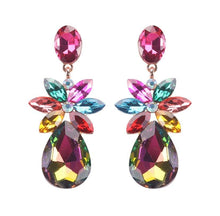 Load image into Gallery viewer, Cluster Tear Drop Earrings
