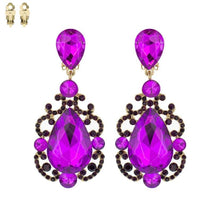 Load image into Gallery viewer, Chandelier Stone Clip on earrings
