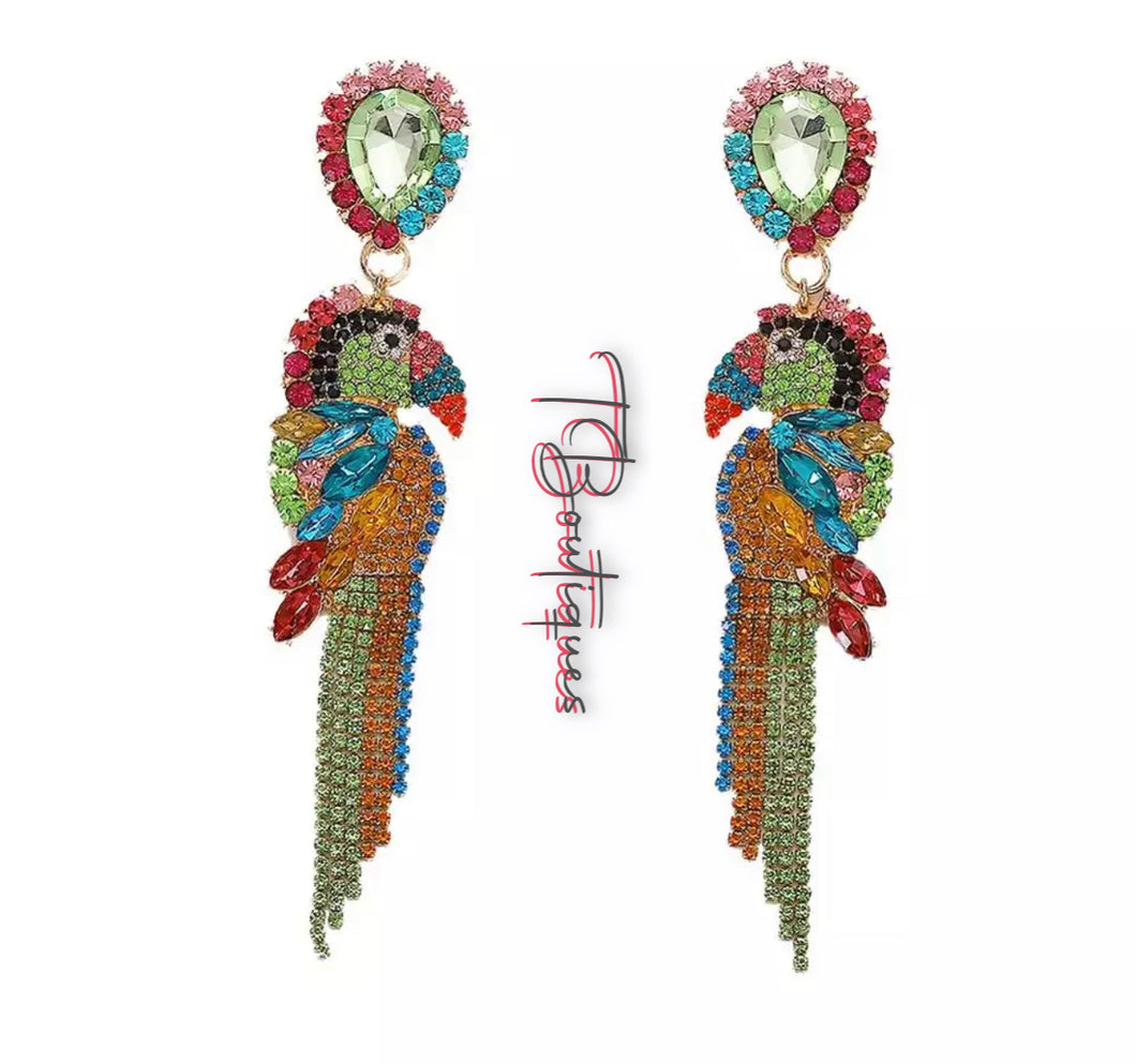 Rainbow Tucan Earrings