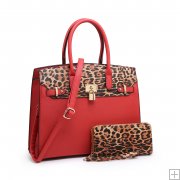 Load image into Gallery viewer, Teona Leopard Handbag and Wallet Set
