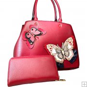 Load image into Gallery viewer, Jenny Butterfly Handbag and Wallet Set
