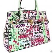 Load image into Gallery viewer, Leah Graffiti Handbag
