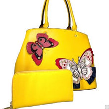 Load image into Gallery viewer, Jenny Butterfly Handbag and Wallet Set
